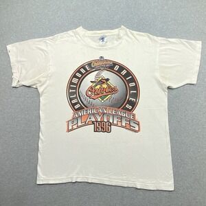 VTG 90s Baltimore Orioles Pro Player TShirt L USA Single Stitch Distressed